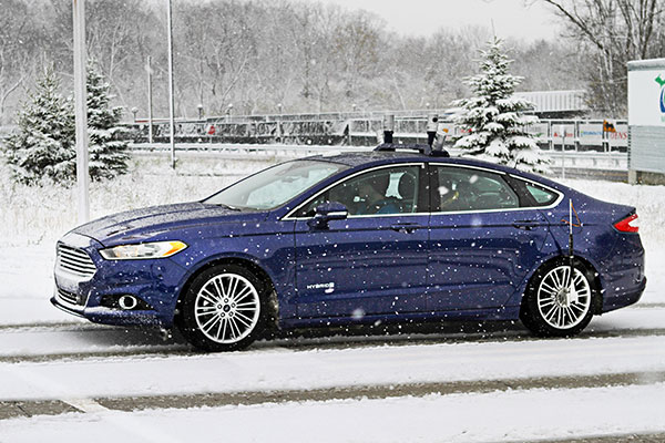 福特在降雪环境中测试自动驾驶技术
